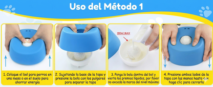 Cuenco Lamer para Perros con Bola Antideslizante — Alimentación Saludable, Antivuelco y Antiahogamiento