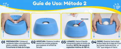 Cuenco Lamer para Perros con Bola Antideslizante — Alimentación Saludable, Antivuelco y Antiahogamiento