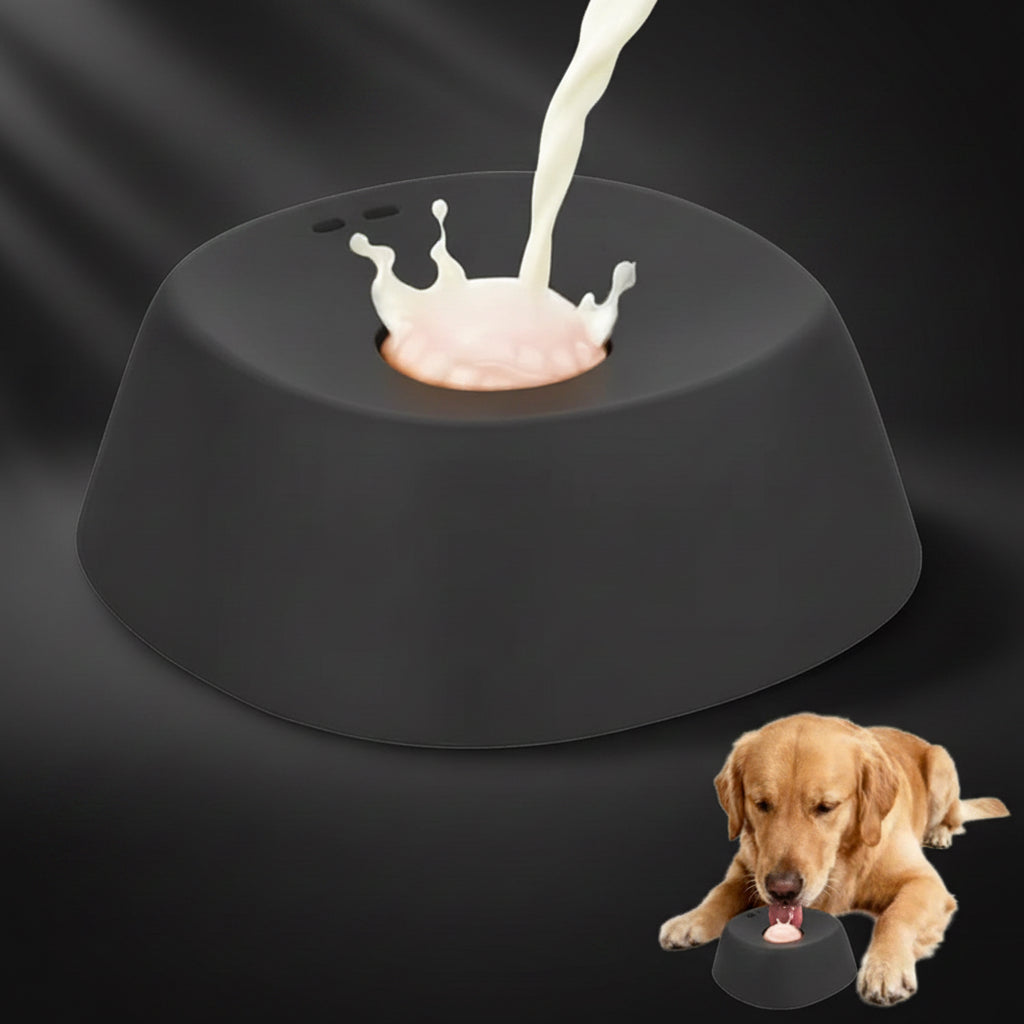 Liquid Slow Dog Bowls Anti-Slip Ball-Shaped Bone Soup Dog Licking Bowl Licking Bowl for Healthy Eating Non-Slip and Anti-Chokin