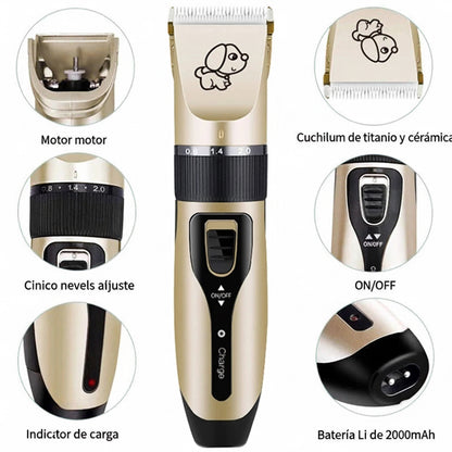 Electric Pet Grooming Hair Clipper Kit Rechargeable Trimmer Shearers Shaver Cat Rabbit Dog Teddy Animal